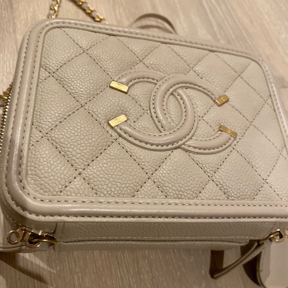 Chanel vanity caviar nude beige small - Picture 5 of 7